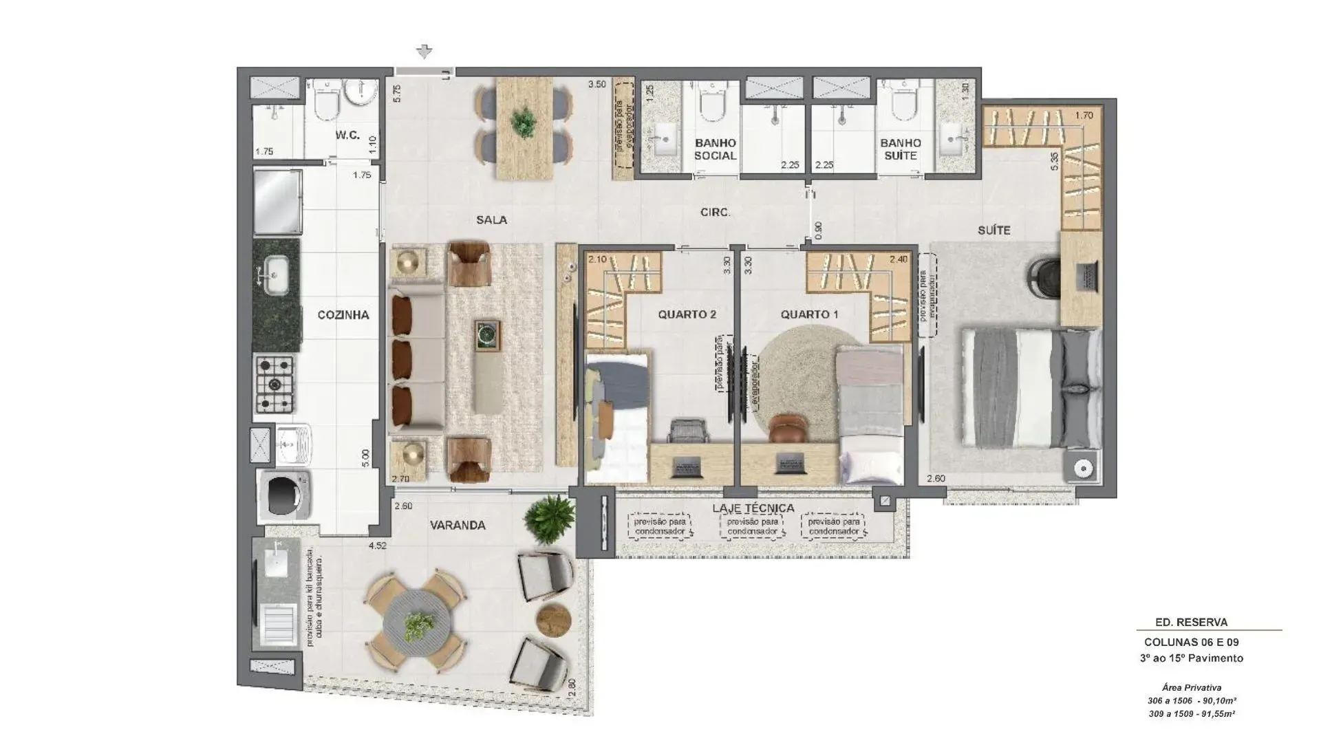Planta Apartamentos 3 quartos - Endless-Peninsula-Planta-3-quartos-3.webp